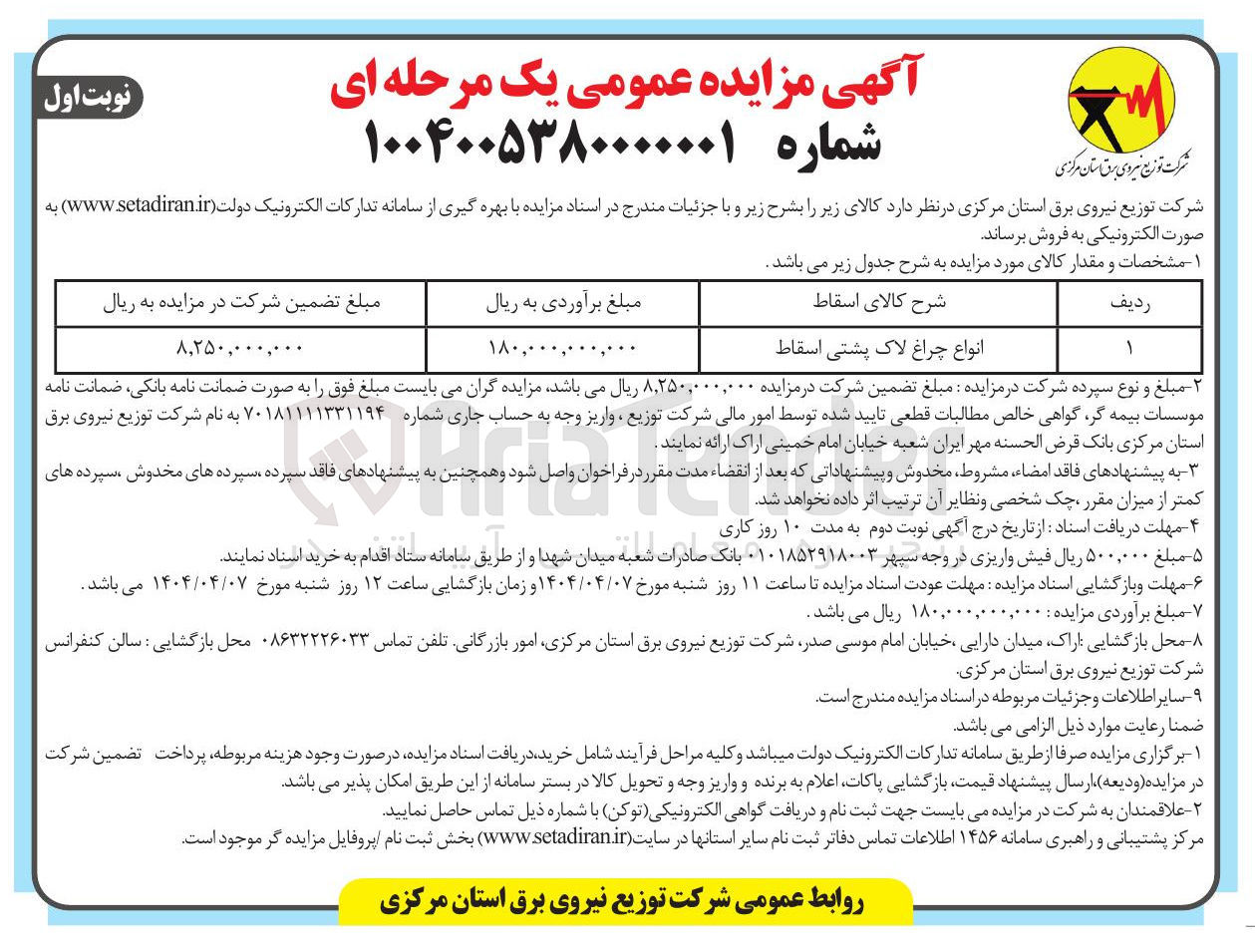 تصویر کوچک آگهی انواع چراغ لاک پشتی اسقاط 

