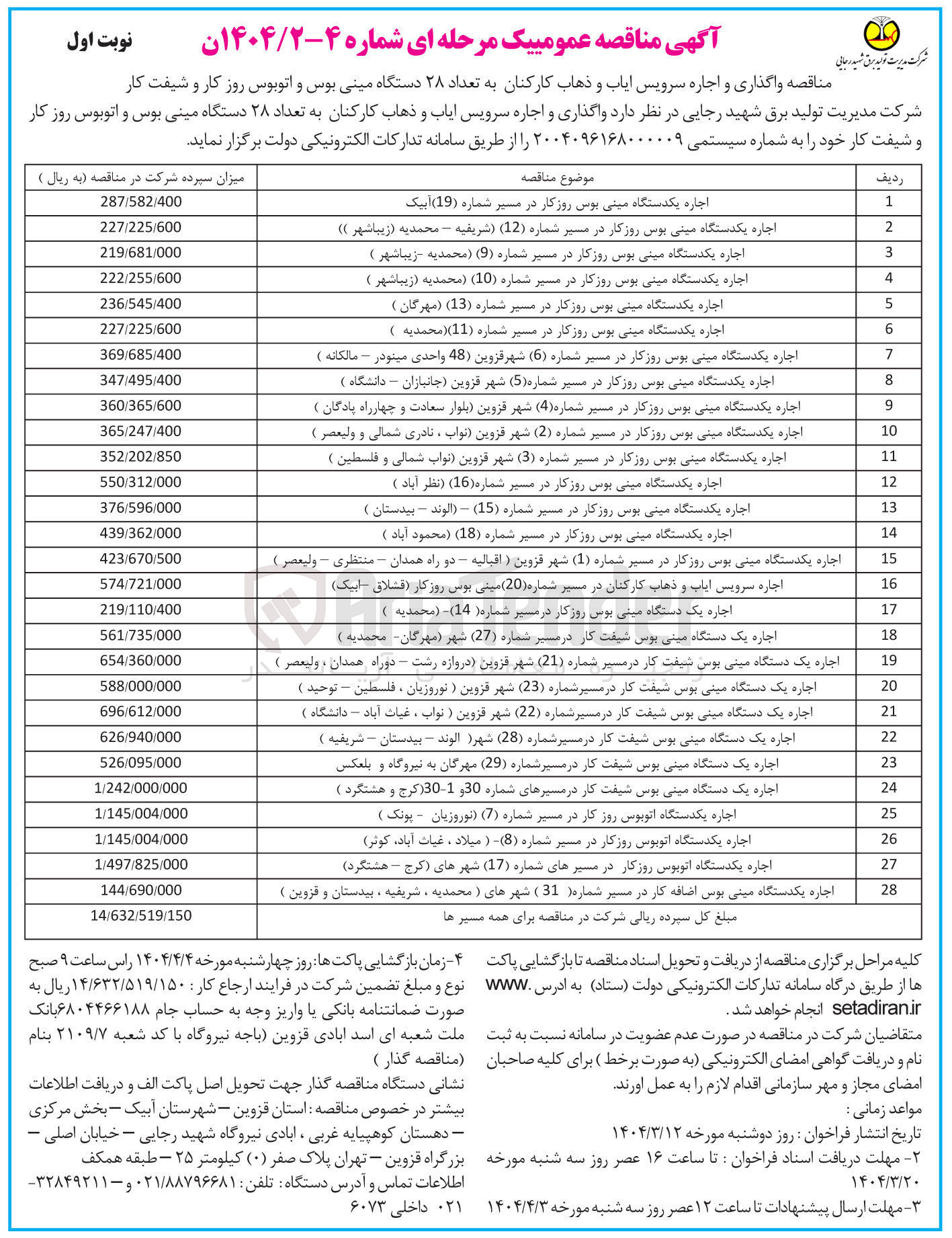 تصویر کوچک آگهی اجاره یکدستگاه مینی بوس روز کار در مسیر شماره ( 5 )