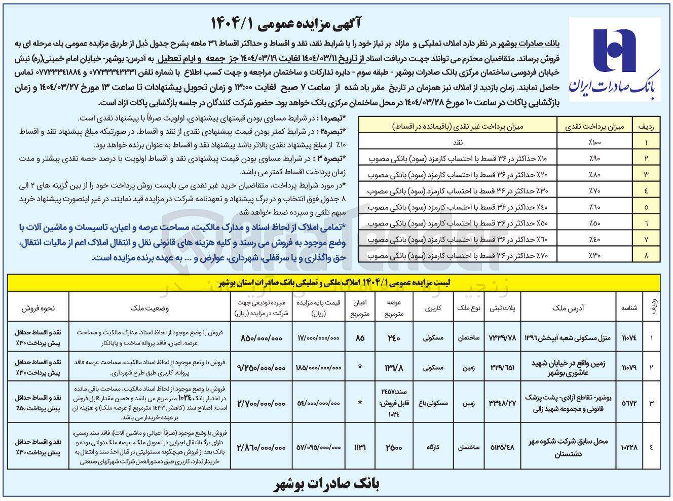 تصویر کوچک آگهی فروش املاک در 4 ردیف با کاربری مسکونی کارگاه باغ