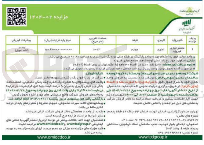 تصویر کوچک آگهی فروش واحد تجاری