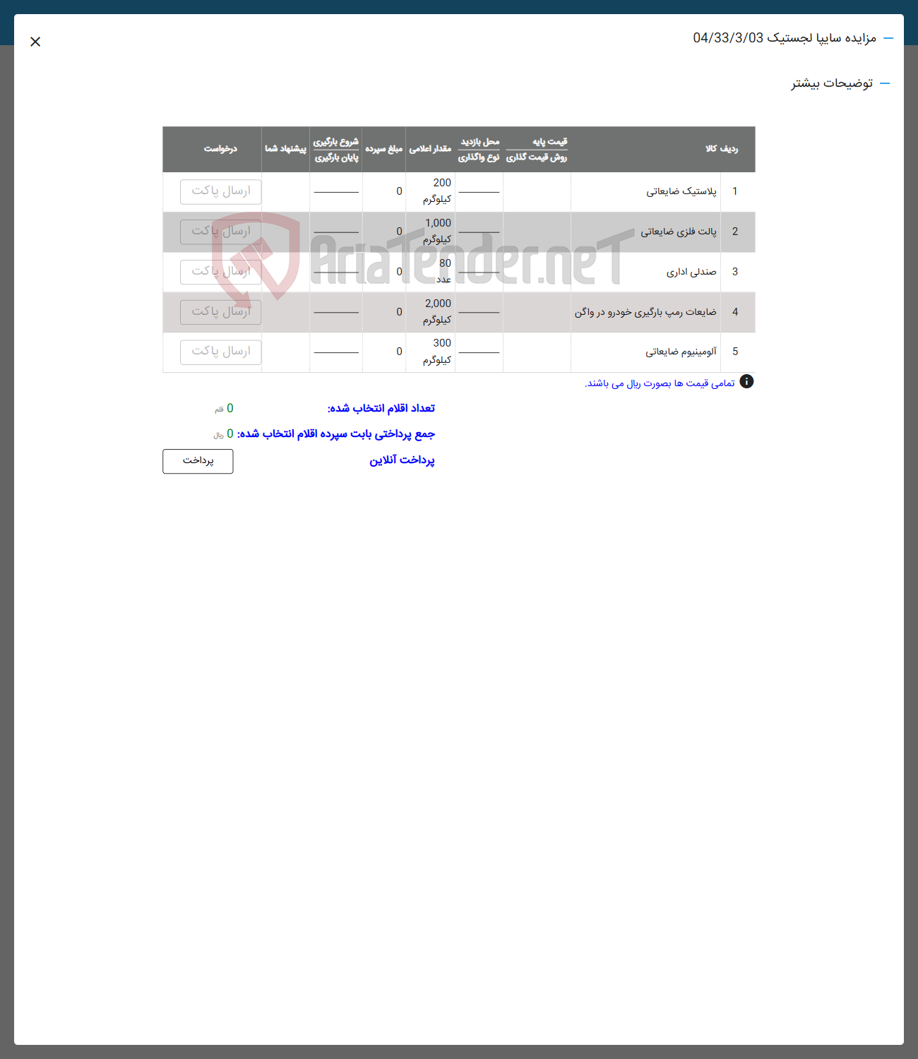 تصویر کوچک آگهی 5 آلومینیوم ضایعاتی 

