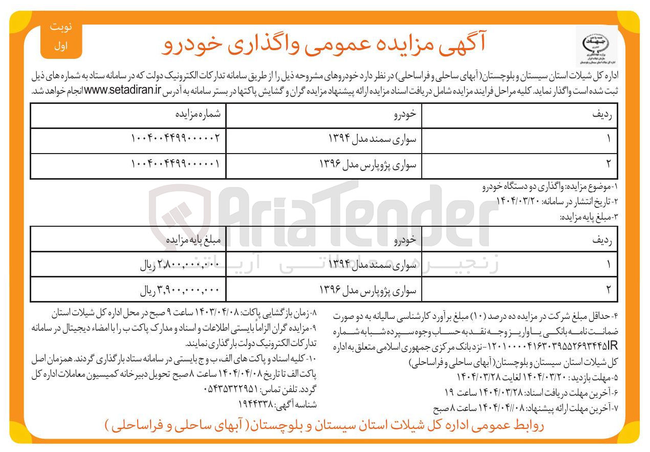 تصویر کوچک آگهی فروش سواری پژو پارس مدل 1396