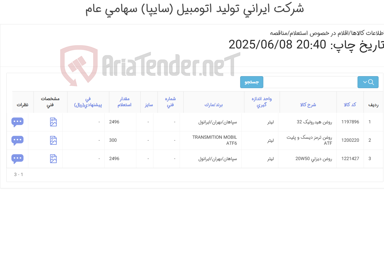 تصویر کوچک آگهی روغن ترمز دیسک و پلیت‏-‎هیدرولیک‏ ‎و ‎دیزلی‏