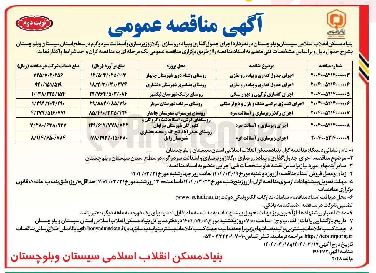 تصویر کوچک آگهی اجرای زیرسازی و آسفالت سرد