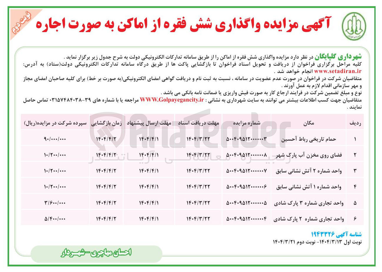 تصویر کوچک آگهی اجاره حمام تاریخی 