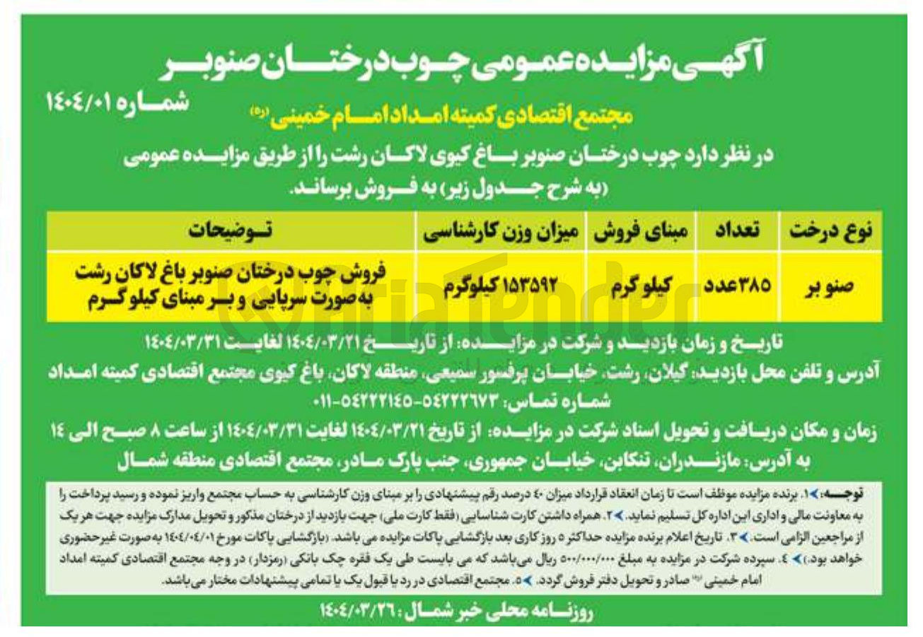 تصویر کوچک آگهی فروش چوب درختان صنوبر 
