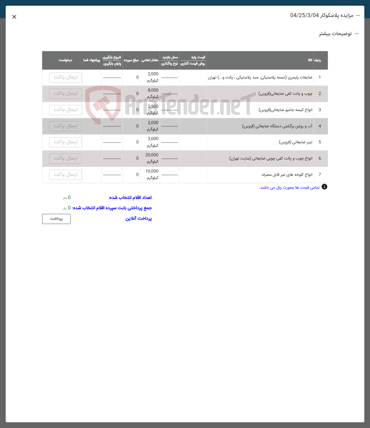 تصویر کوچک آگهی 1 ضایعات پلیمری تسمه پلاستیکی سبد پلاستیکی ، یالت و .... ) تهران 
