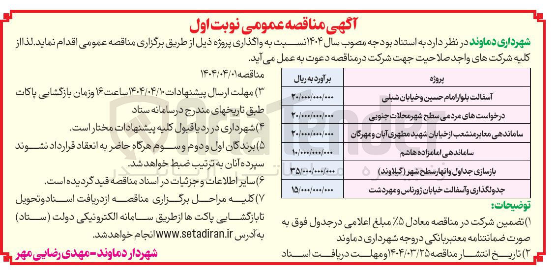 تصویر کوچک آگهی ساماندهی معابر منشعب