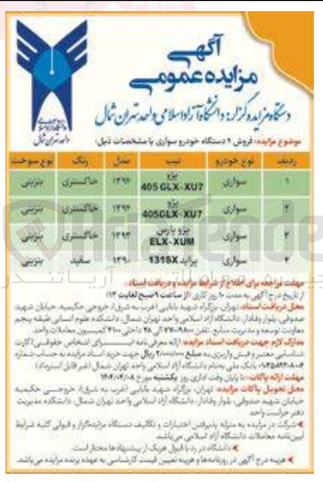 تصویر کوچک آگهی فروش 9 دستگاه خودرو سواری