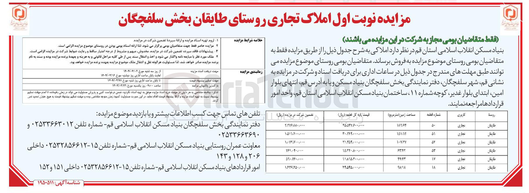 تصویر کوچک آگهی فروش املاک تجاری در 6 ردیف