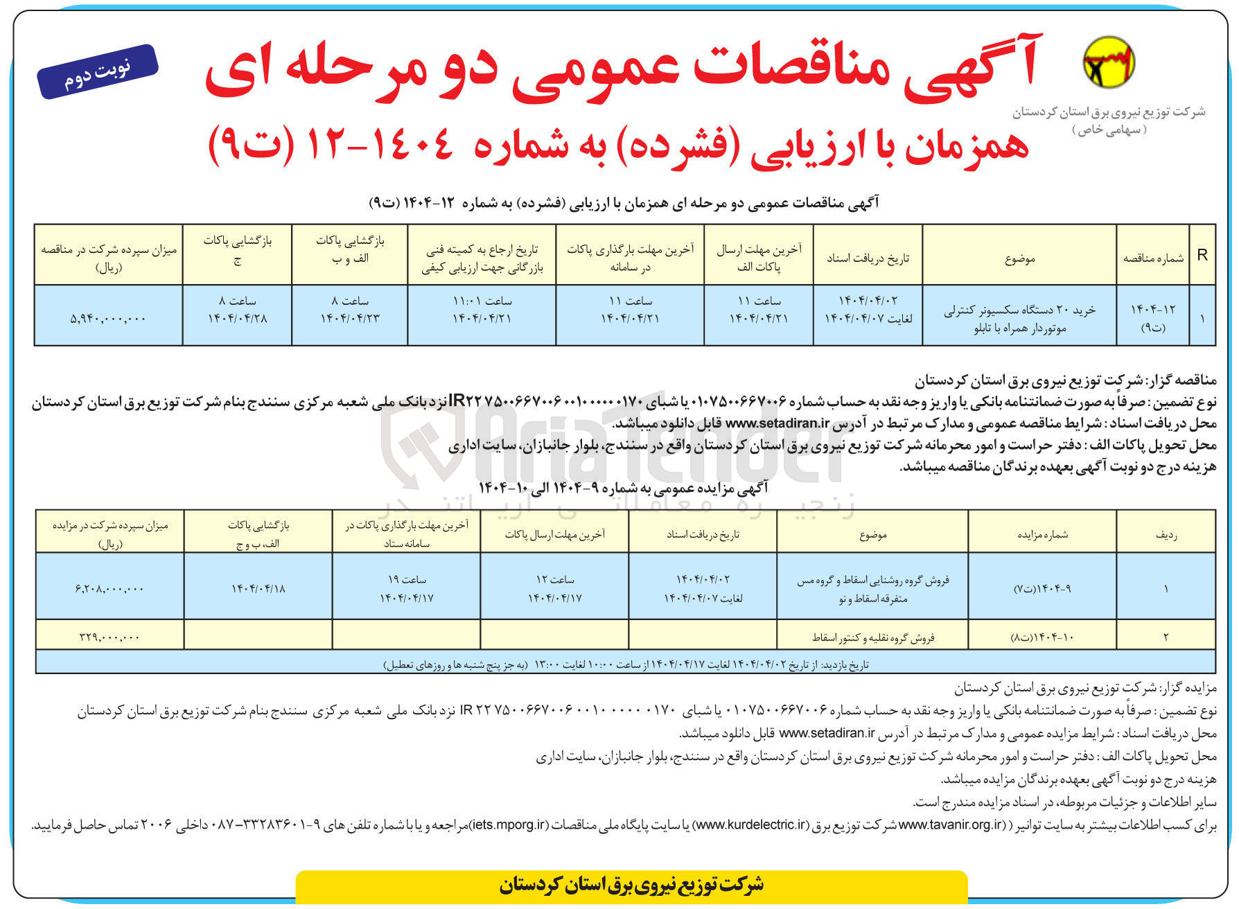 تصویر کوچک آگهی فروش گروه روشنایی اسقاط و گروه مس متفرقه اسقاط و نو