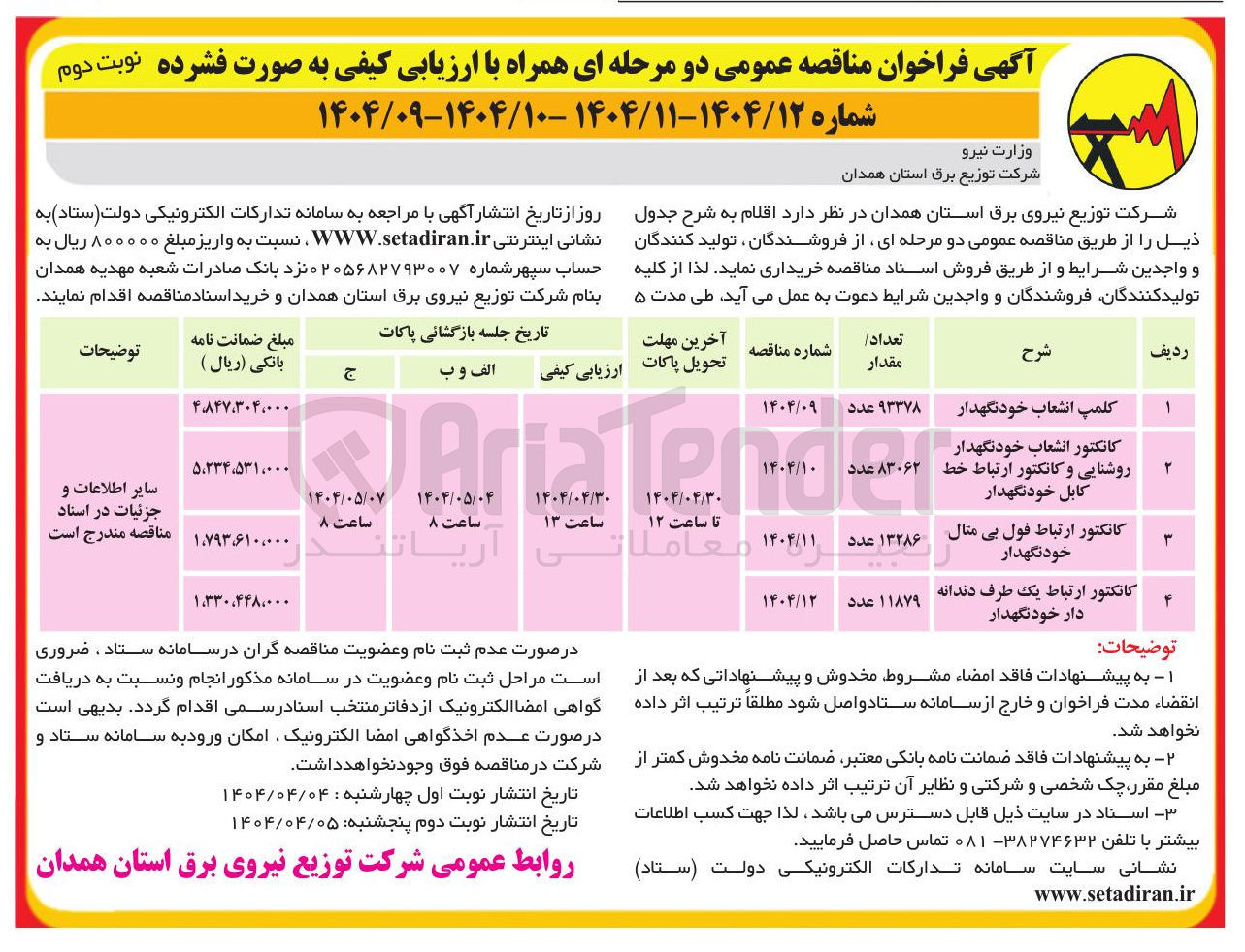 تصویر کوچک آگهی کانکتور ارتباط قول بی مثال خود نگهدار 
