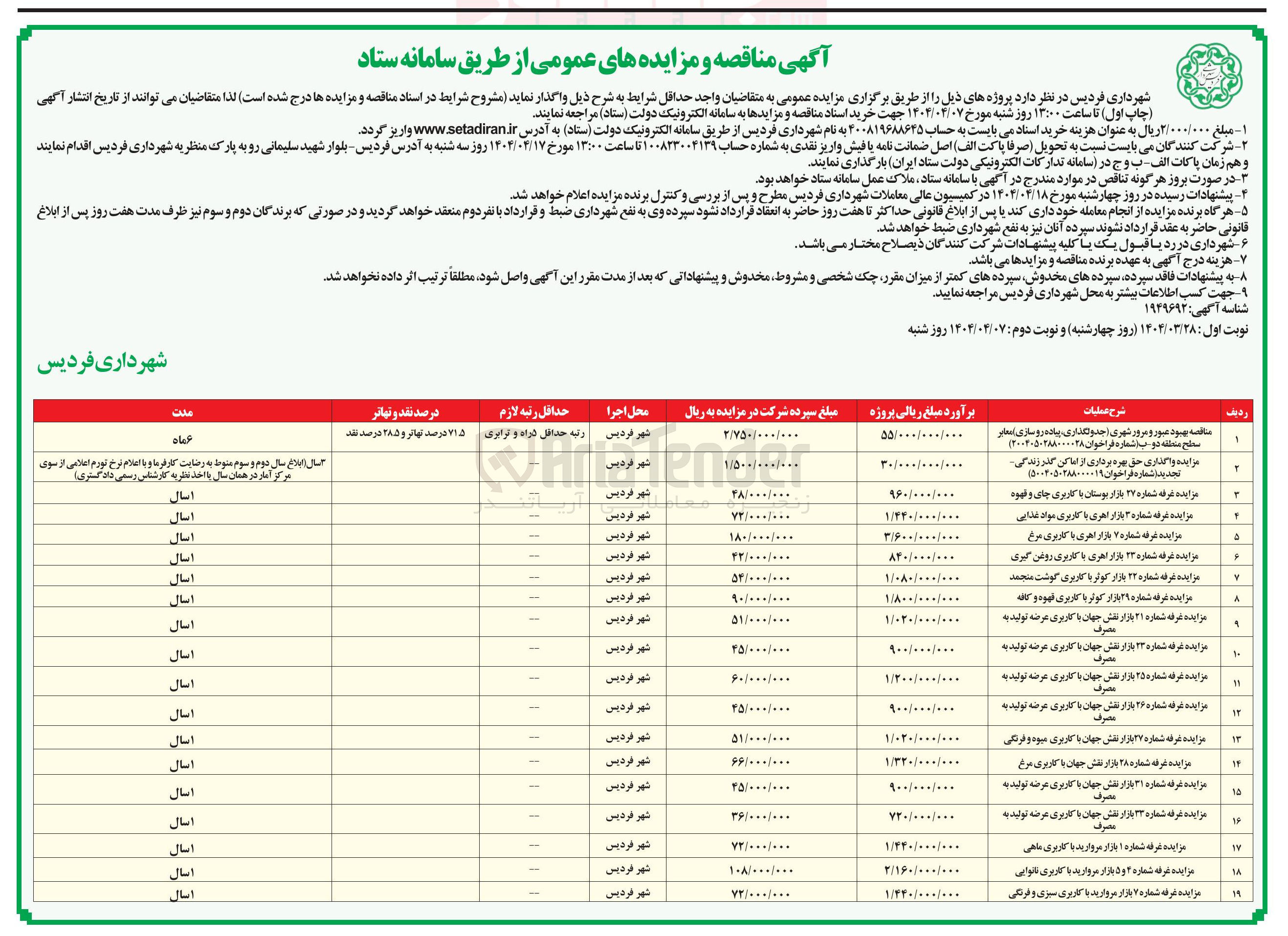تصویر کوچک آگهی فروش 18 غرفه با کاربری چای و قهوه - مواد غذایی - مرغ - روغن گیری - گوشت منجمد - عرضه تولید به مصرف - میوه و فرنگی - ماهی - نانوایی - سبزی و فرنگی