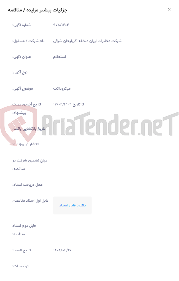 تصویر کوچک آگهی میکروداکت