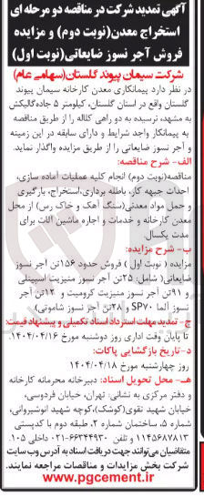 تصویر کوچک آگهی فروش حدود ۱۵۶ تن آجر نسوز ضایعاتی شامل ۲۵ تن آجر سنوز منیزیت اسپینلی و ۱۱ تن آجر نسوز منیزیت کرومیت و ۱۲ تن اجر نسوز آلما ۷۰ و ۲۸ تن آجر نسوز شاموتی 