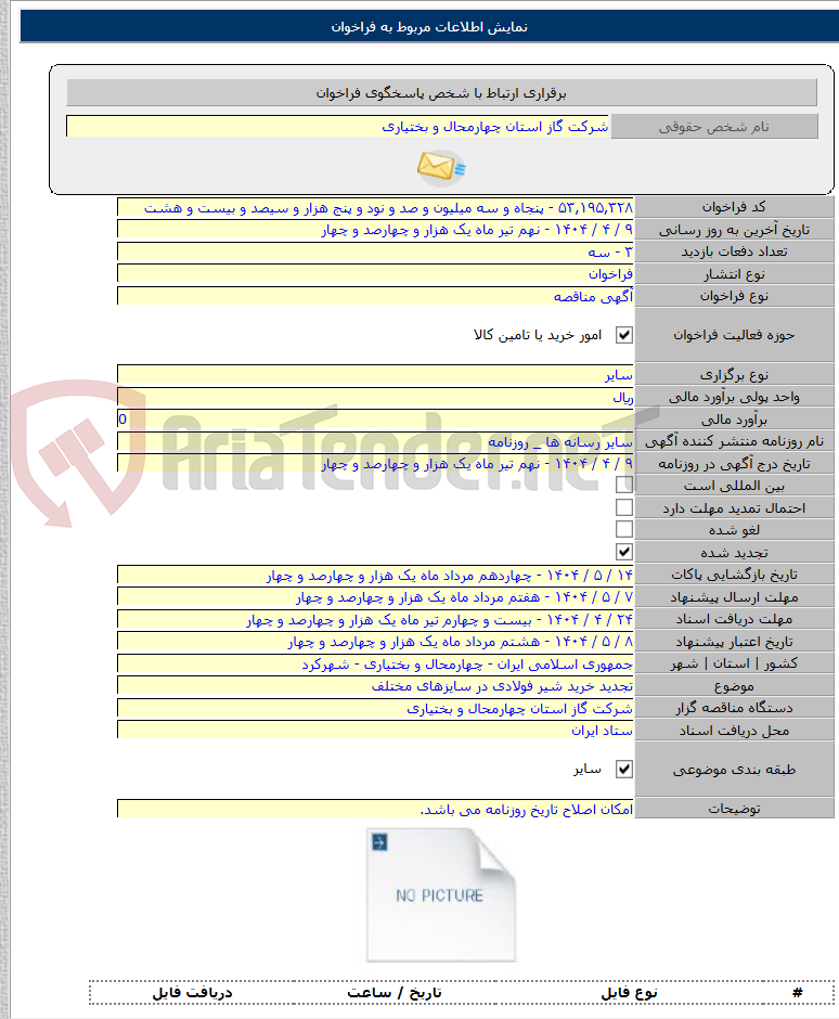 تصویر کوچک آگهی تجدید خرید شیر فولادی در سایزهای مختلف