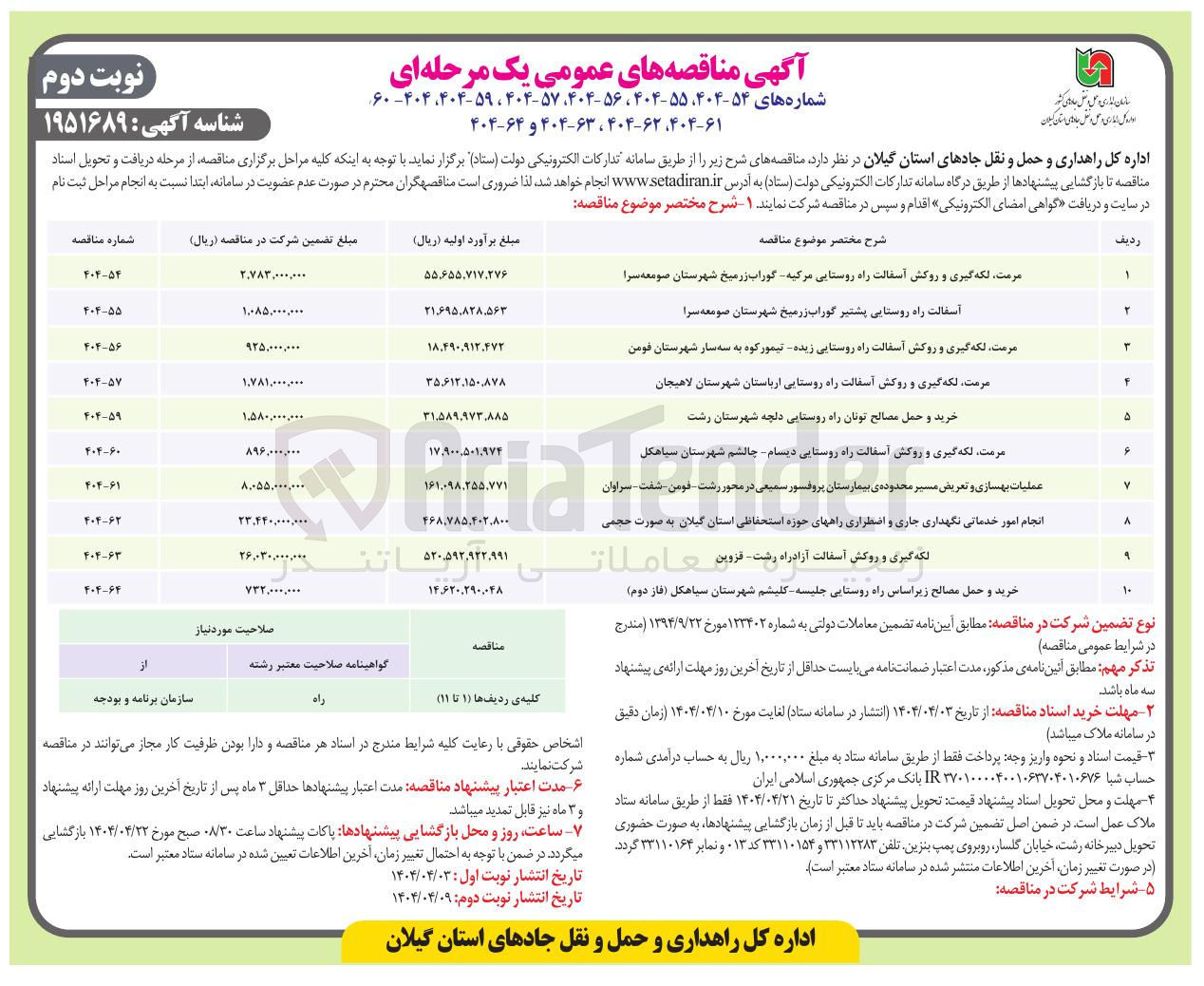 تصویر کوچک آگهی مرمت لکه گیری و روکش آسفالت راه روستایی 