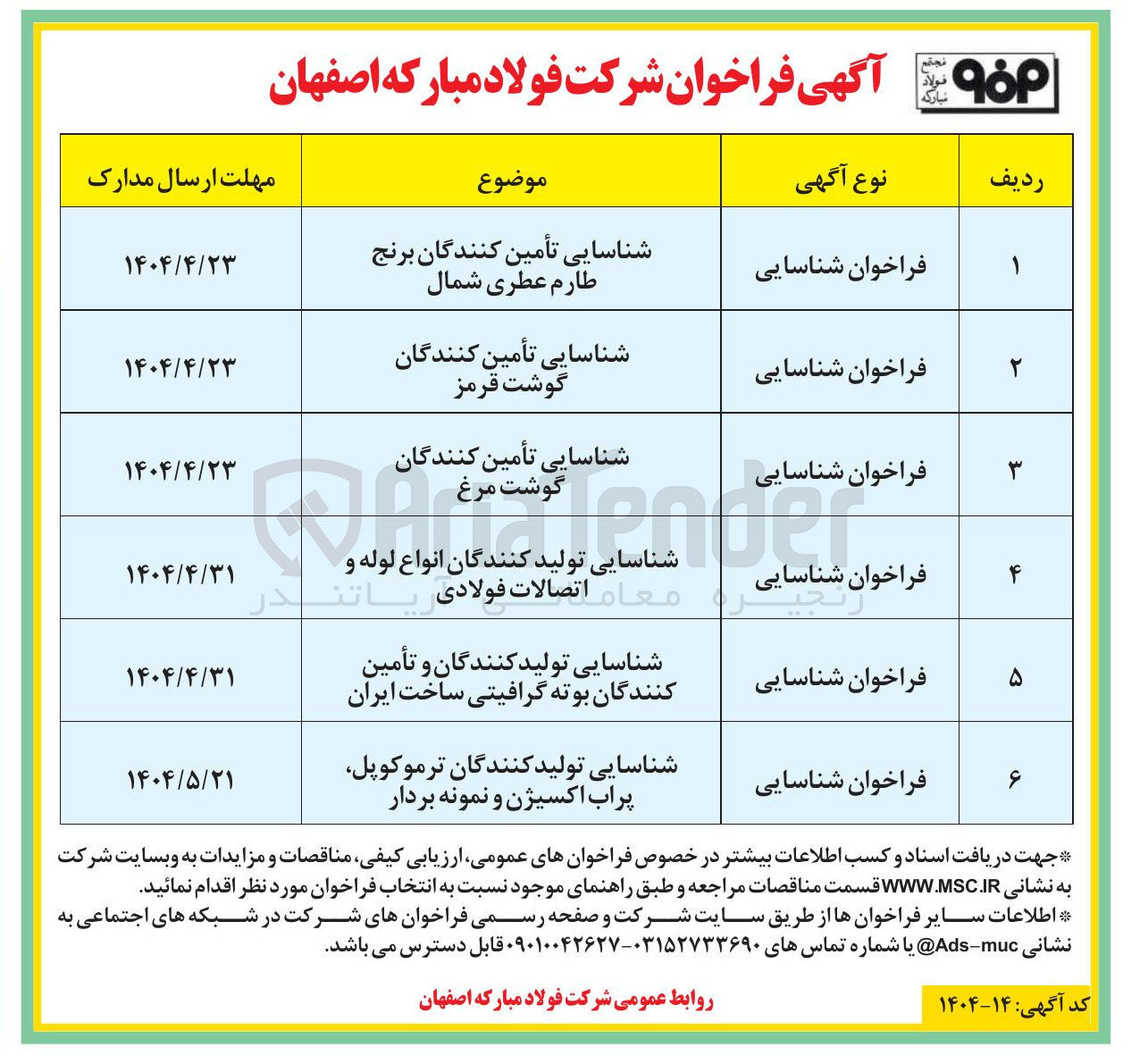 تصویر کوچک آگهی شناسایی تولید کنندگان و تأمین کنندگان بوته گرافیتی ساخت ایران