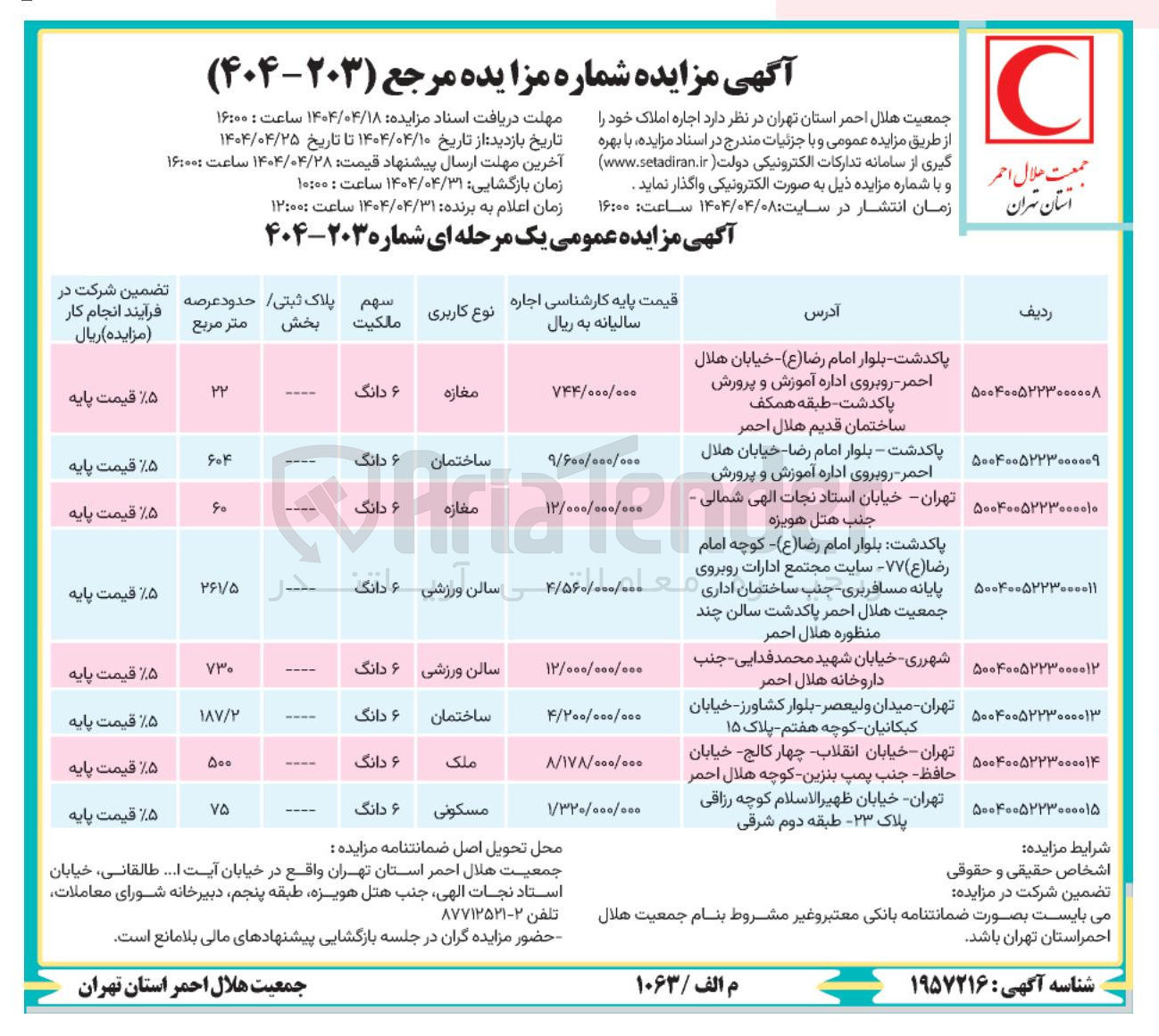 تصویر کوچک آگهی  اجاره املاک خود 