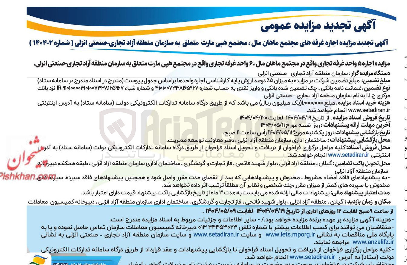 تصویر کوچک آگهی اجاره 11 واحد غرفه تجاری