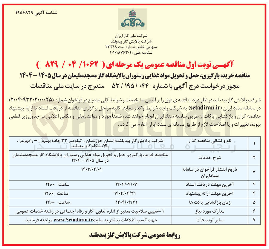 تصویر کوچک آگهی خرید بارگیری حمل و تحویل مواد غذایی رستوران 