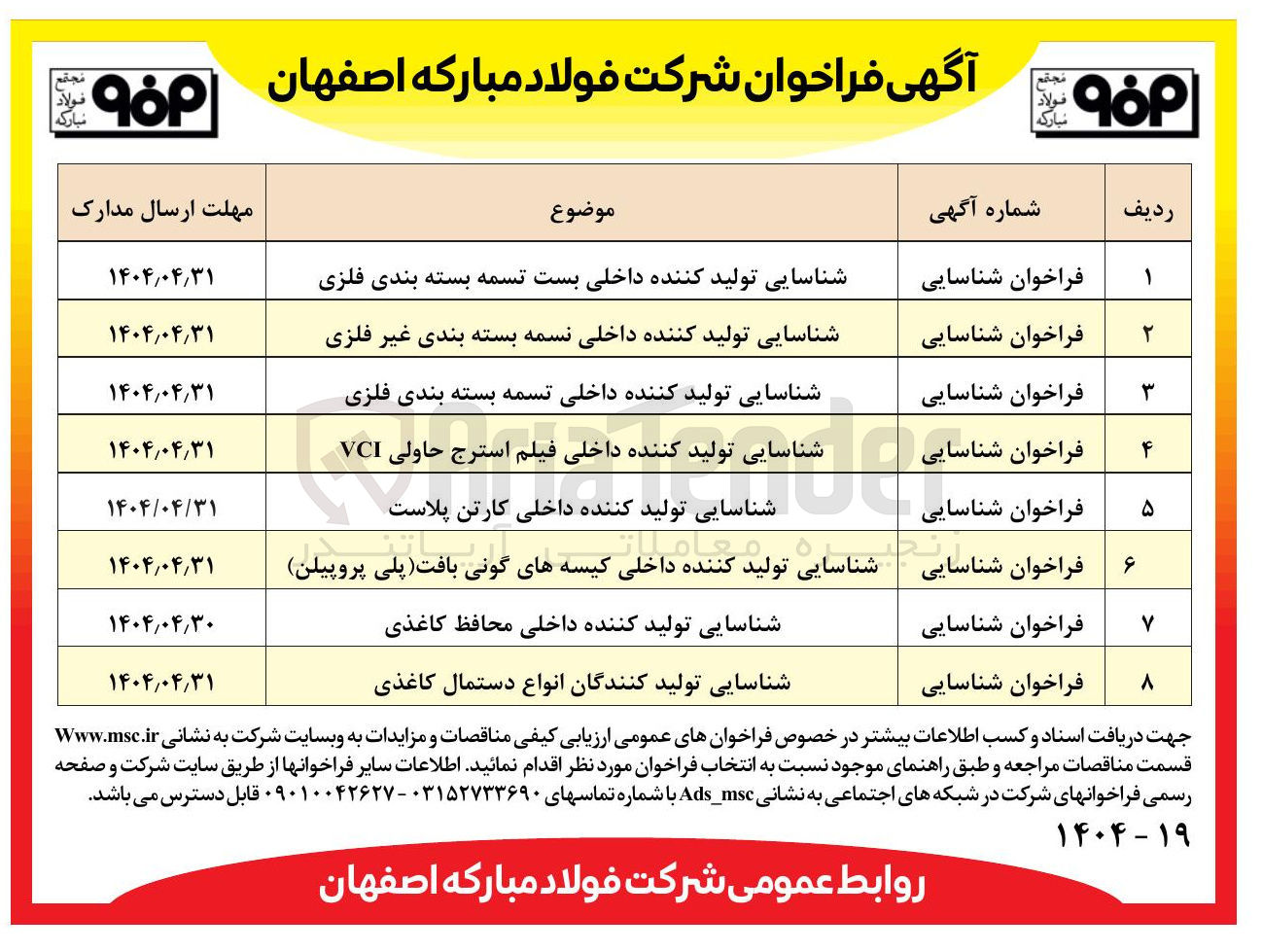 تصویر کوچک آگهی شناسایی تولید کننده داخلی بست تسمه بسته بندی فلزی 