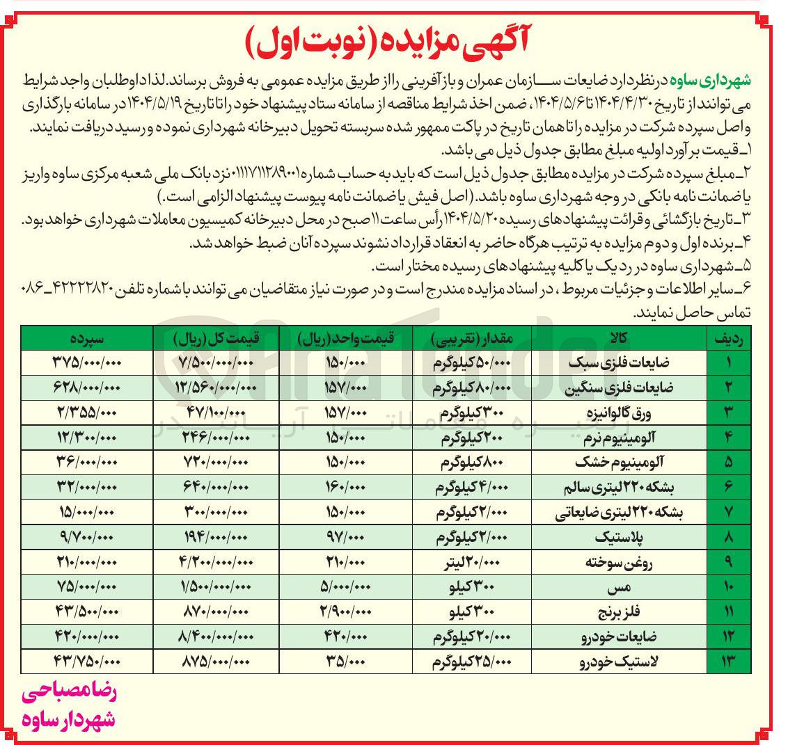 تصویر کوچک آگهی فروش ضایعات فلزی سبک - ضایعات فلزی سنگین - ورق گالوانیزه - آلومینیوم نرم - آلومینیوم خشک - بشکه 220 لیتری سالم و...