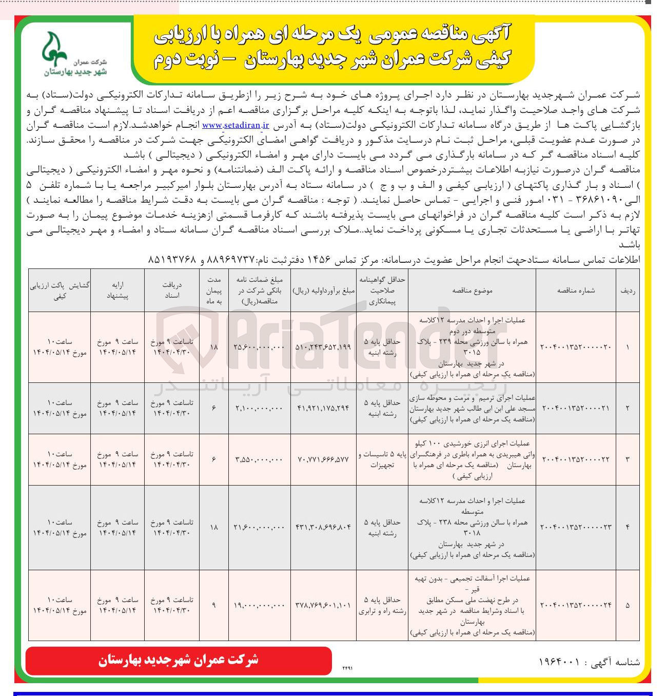تصویر کوچک آگهی عملیات اجرای انرژی خورشیدی ۱۰۰ کیلو واتی هیبریدی به همراه باطری 