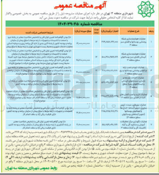 تصویر کوچک آگهی فعلیات بهسازی ، مرمت ، ایمن ساری و تجهيز ابتداها المان . 

