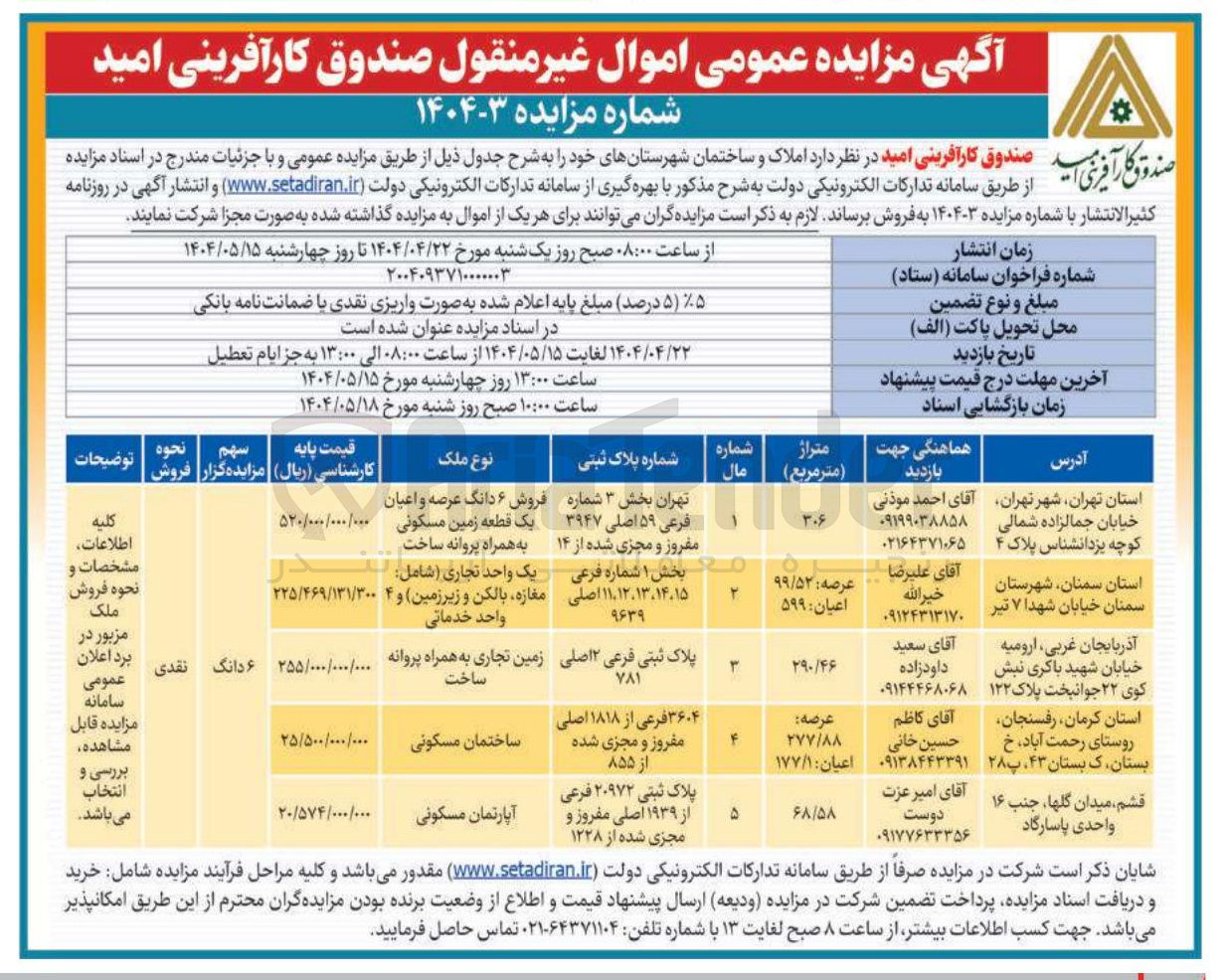 تصویر کوچک آگهی  املاک و ساختمان 
