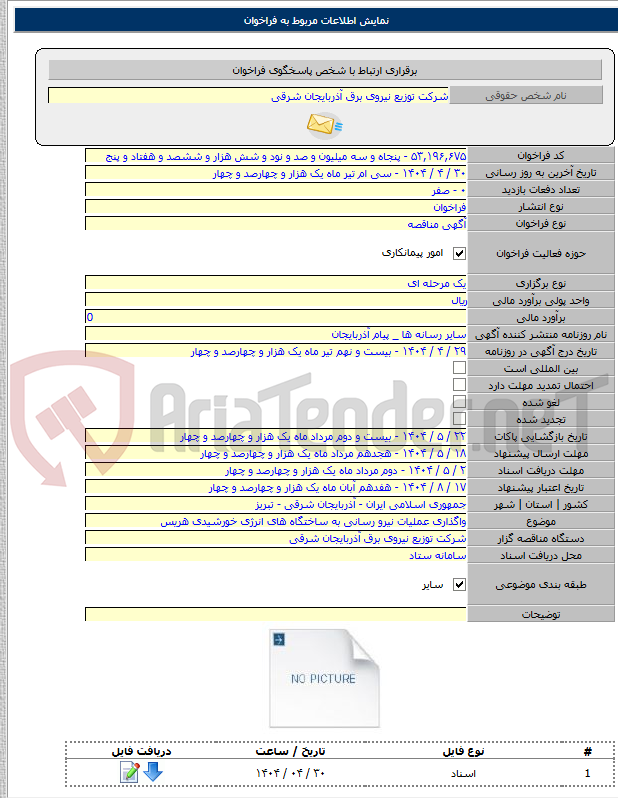 تصویر کوچک آگهی واگذاری عملیات نیرو رسانی به ساختگاه های انرژی خورشیدی هریس