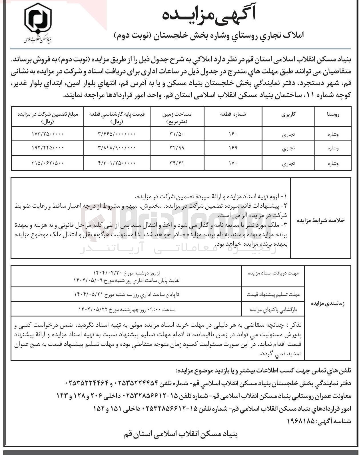 تصویر کوچک آگهی فروش املاک تجاری در ۳ ردیف 