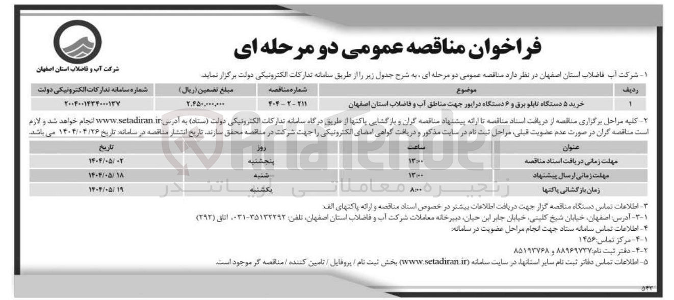تصویر کوچک آگهی خرید ۵ دستگاه تابلو برق و ۶ دستگاه درایور