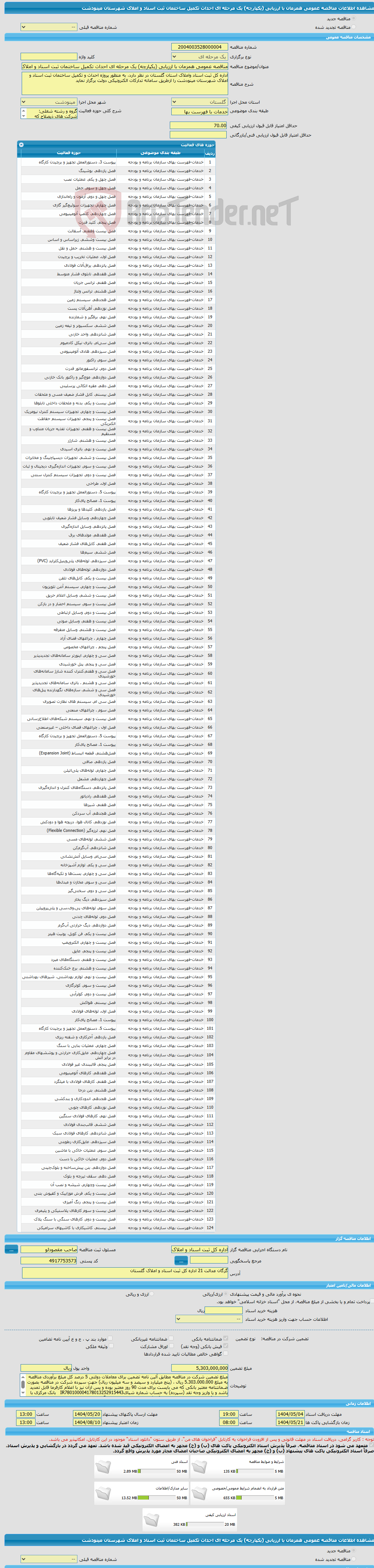 تصویر کوچک آگهی مناقصه عمومی همزمان با ارزیابی (یکپارچه) یک مرحله ای احداث تکمیل ساختمان ثبت اسناد و املاک شهرستان مینودشت 