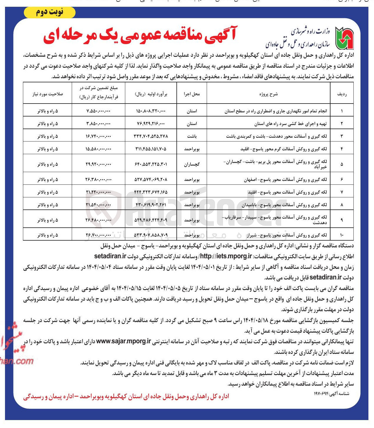 تصویر کوچک آگهی لکه گیری و روکش آسفالت 
