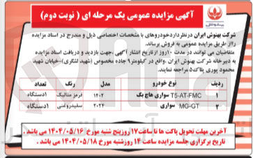 تصویر کوچک آگهی فروش TS-AT-FMC سواری هاچ بک  -MG-GT سواری 
