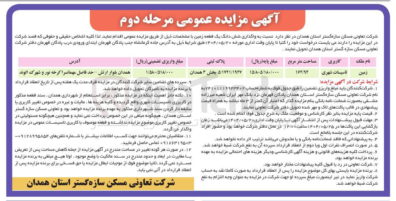 تصویر کوچک آگهی واگذاری شش دانگ یک قطعه زمین