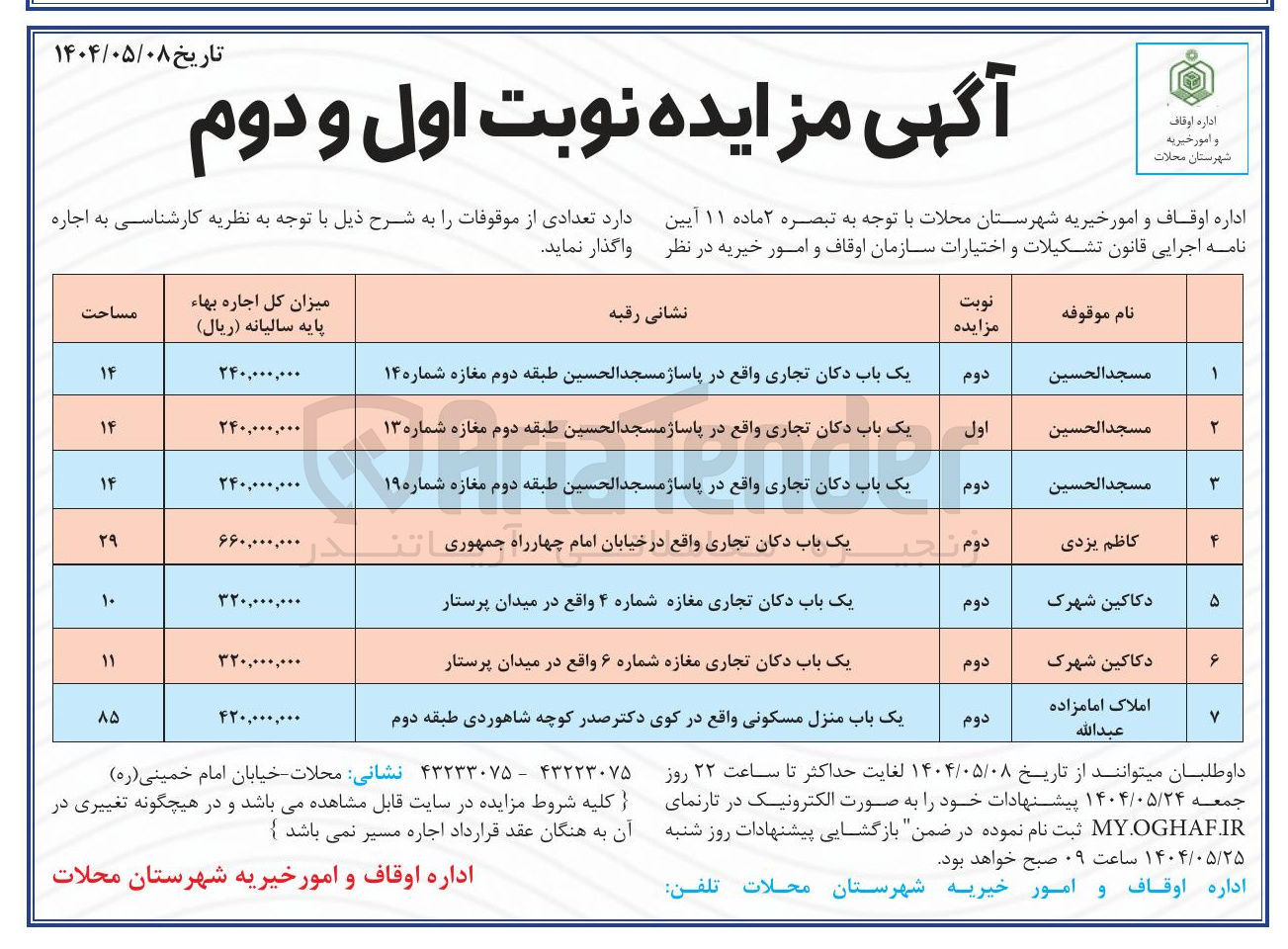 تصویر کوچک آگهی یک باب دکان تجاری واقع در پاساژ مسجد الحسین طبقه دوم مغازه شماره ۱۹ 
