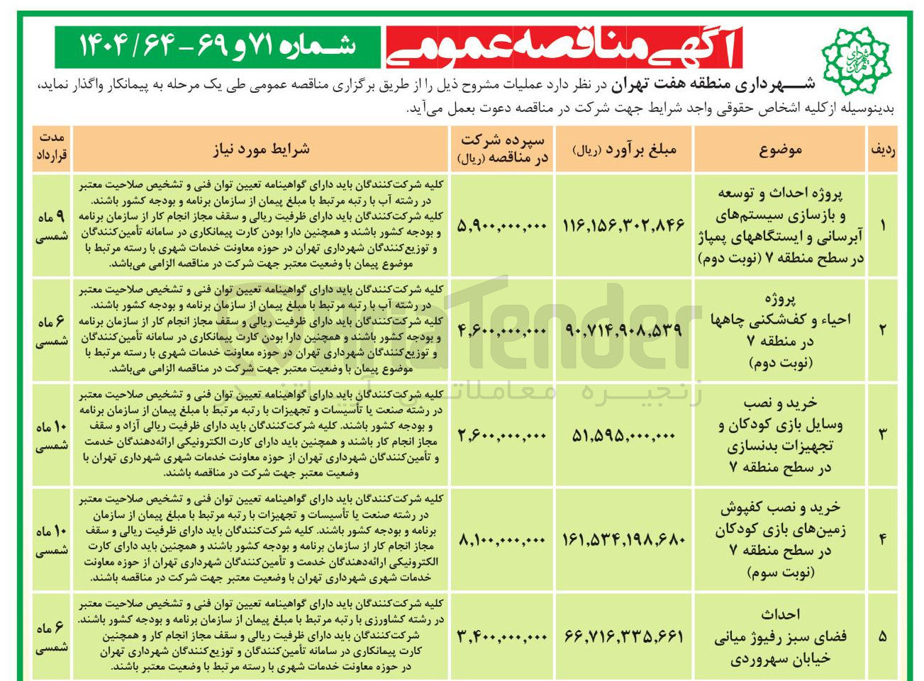 تصویر کوچک آگهی خرید و نصب وسایل بازی کودکان و تجهیزات بدنسازی 