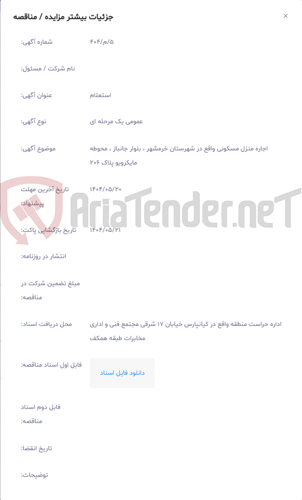 تصویر کوچک آگهی اجاره منزل مسکونی واقع در شهرستان خرمشهر ، بلوار جانباز ، محوطه مایکرویو پلاک 206