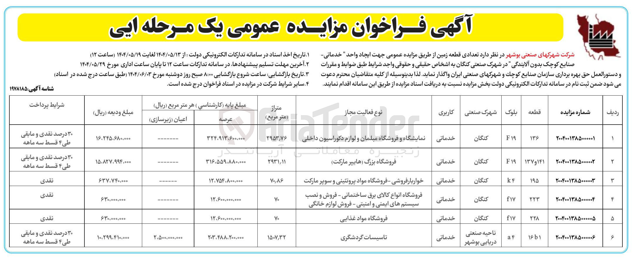 تصویر کوچک آگهی فروش قطعه 195 با کاربری خدماتی نوع فعالیت خواربار فروشی - فروشگاه مواد پروتئینی و سوپرمارکت