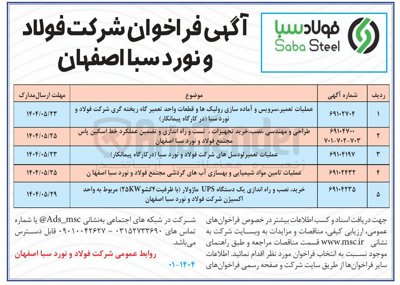 تصویر کوچک آگهی طراحی و مهندسی نصب خرید تجهیزات تست و راه اندازی و تضمین عملکرد خط اسکین پاس