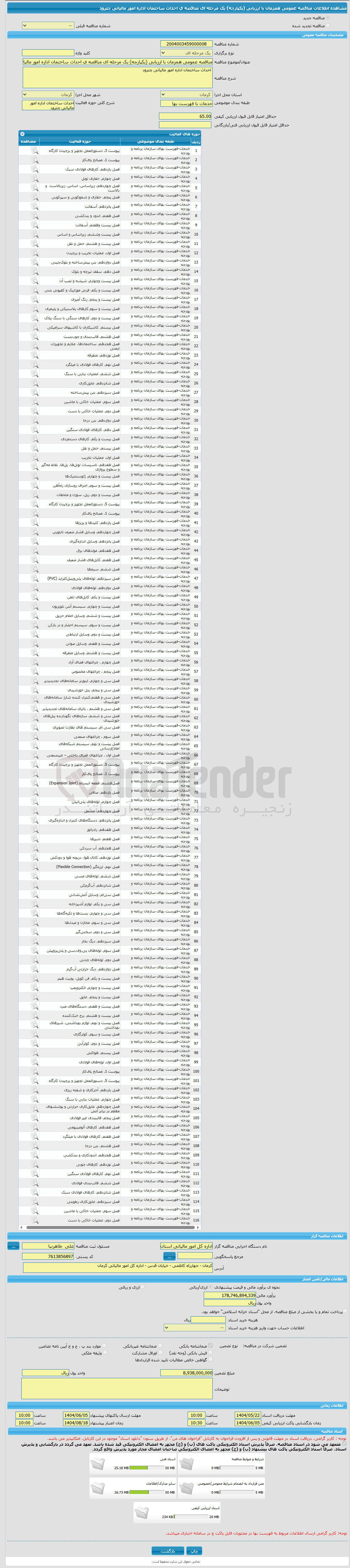 تصویر کوچک آگهی احداث ساختمان اداره امور امالیاتی چترود