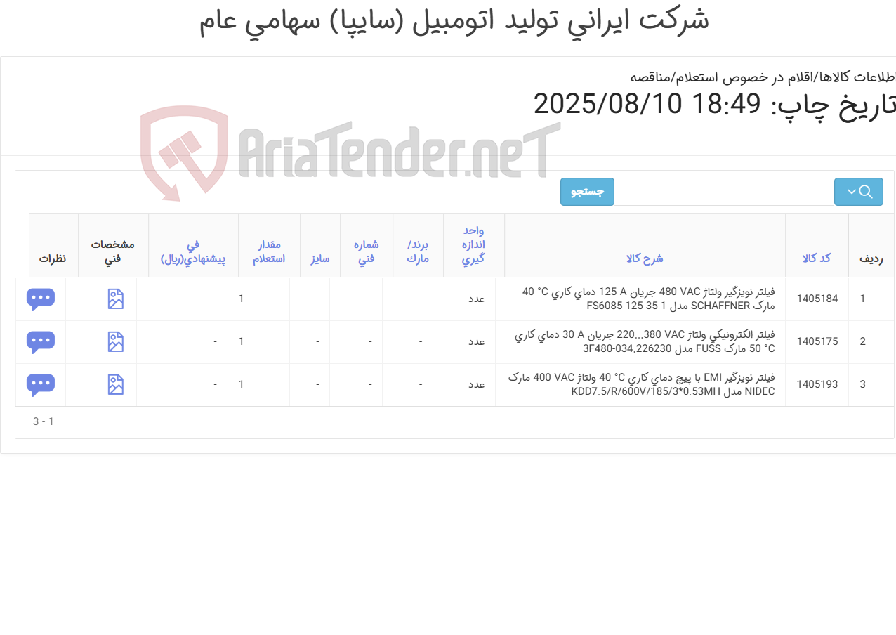 تصویر کوچک آگهی انواع فیلتر