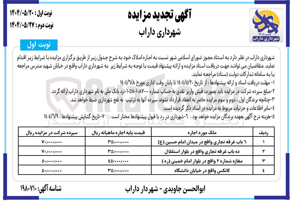 تصویر کوچک آگهی اجاره 6 باب غرفه تجاری - ده باب غرفه تجاری - مغازه شماره ۲ - کانکس