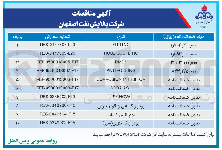 تصویر کوچک آگهی تامین NOVA P/F