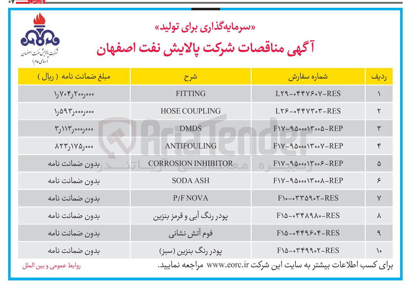 تصویر کوچک آگهی INHIBITOR CORROSION 
