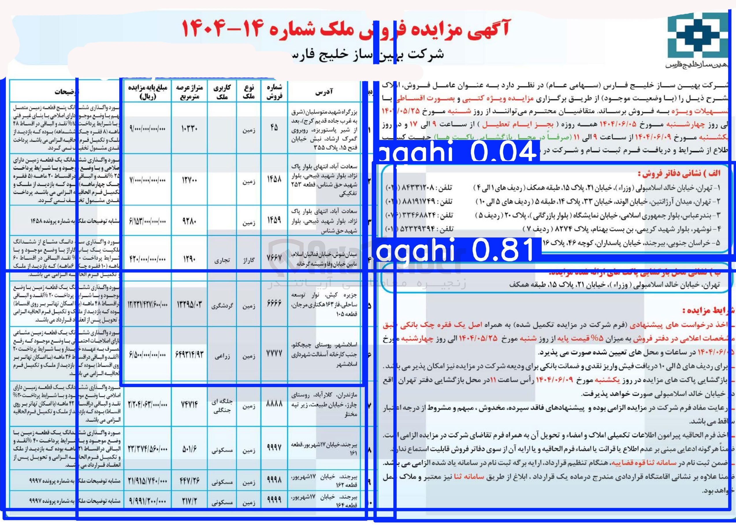 تصویر کوچک آگهی فروش  املاک در 10 ردیف با کاربری زمین-تجاری -مسکونی گردشگری