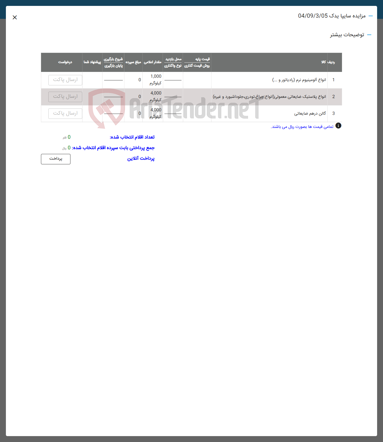 تصویر کوچک آگهی فروش انواع آلومينيوم نرم (رادیاتور و .... ) - انواع پلاستیک ضایعاتی معمولی ( انواع چراغ تو دری جلو داشبورد و غیره ) - گالن درهم ضایعاتی