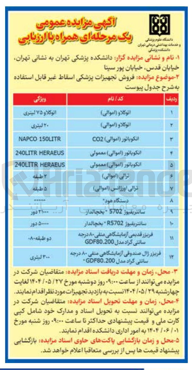 تصویر کوچک آگهی دستگاه هود 

